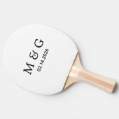 Custom Monogram and Date Personalized 卓球ラケット (横)