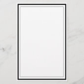 Custom Monogram Black Border Stationery 便箋 (裏面)