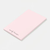 Custom Monogram Blush Pink Chic Minimalist  ポストイット (アングル)