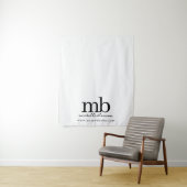 Custom Monogram Business Table Runner Banner White タペストリー (インサイチュ)
