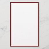 Custom Monogram Cinnamon Rose Border Stationery  便箋 (裏面)