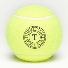 Custom Monogram-Club Name Bold Initial Tennis Ball テニスボール