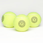 Custom Monogram-Club Name Bold Initial Tennis Ball テニスボール (マルチ)