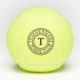Custom Monogram-Club Name Bold Initial Tennis Ball テニスボール