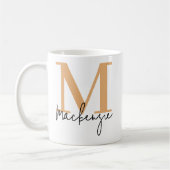 Custom Monogram Coffee Mug, Birthday Gift for Kids コーヒーマグカップ (左)
