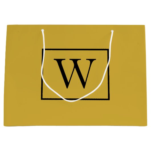 Custom Monogram Design Large Gift Bag for Any Occa ラージペーパーバッグ (正面)