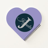 Custom  Monogram Elegant love ノートブック (裏面)