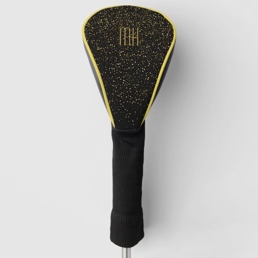 Custom Monogram Faux Glitter Bling ゴルフヘッドカバー (正面)