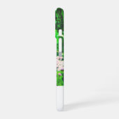 Custom Monogram Floral Meadow Pink White iPhone 16ケース (左側面)