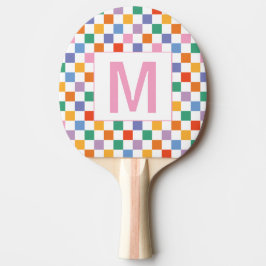 Custom monogram  geometric square Ping Pong Paddle 卓球ラケット