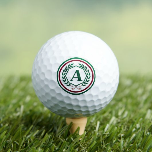 Custom Monogram Golf Ball | Personalized "A"  ゴルフボール (インサイチュ 木)