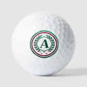 Custom Monogram Golf Ball | Personalized "A"  ゴルフボール (正面)