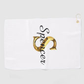 Custom Monogram Golf Towel | Personalized Name  ゴルフタオル (横)