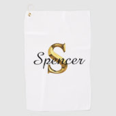 Custom Monogram Golf Towel | Personalized Name  ゴルフタオル (正面)