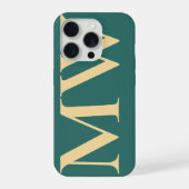 Custom Monogram Green Case Gift for Teens & Adults iPhoneケース (裏面)