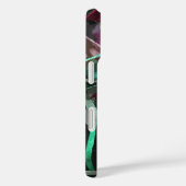 Custom Monogram Initial Abstract Stripes Green Red Case-Mate iPhoneケース (裏面 / 右)