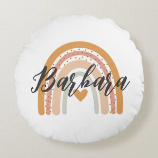 Custom Monogram Initial Throw Pillow ラウンドクッション