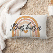 Custom Monogram Initial Throw Pillow ランバークッション (ブランケット)