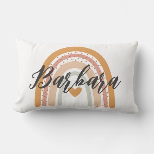 Custom Monogram Initial Throw Pillow ランバークッション (正面)
