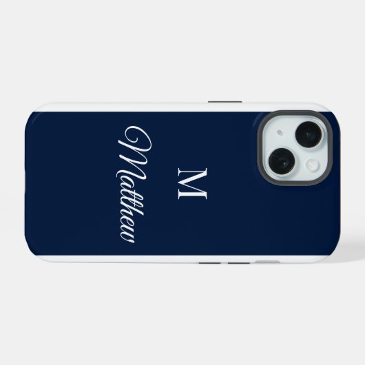 Custom Monogram iPhone Case 15ケース (裏面横)