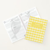 Custom Monogram Lemon Plaid Recipe Book ノートブック (内部)