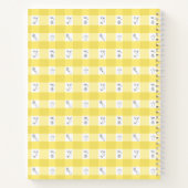 Custom Monogram Lemon Plaid Recipe Book ノートブック (裏面)