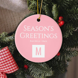 Custom Monogram Logo Ornament for Salons セラミックオーナメント