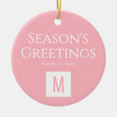 Custom Monogram Logo Ornament for Salons セラミックオーナメント (正面)