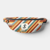 Custom Monogram Modern Retro 70s Geometric  ファニーパック (レイダウン)