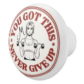 Custom Monogram Motivational Retro セラミックノブ (右)