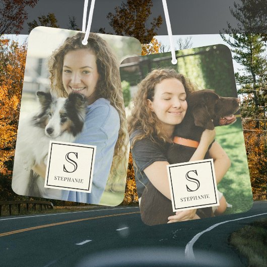 Custom Monogram, Name and Photo Pet Photography カーエアーフレッシュナー