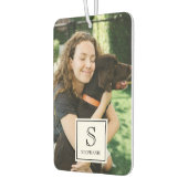 Custom Monogram, Name and Photo Pet Photography カーエアーフレッシュナー (左)