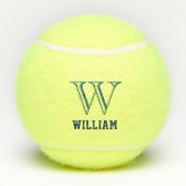 Custom Monogram Name Bold Initial Tennis Ball テニスボール (裏面)