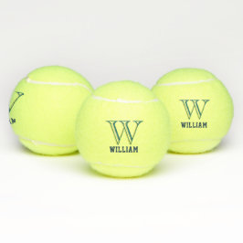 Custom Monogram Name Bold Initial Tennis Ball テニスボール