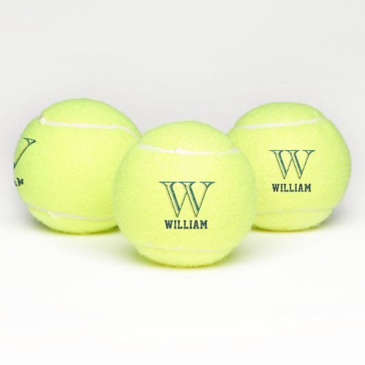 Custom Monogram Name Bold Initial Tennis Ball テニスボール (マルチ)