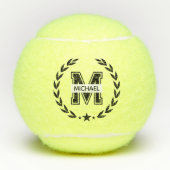Custom Monogram Name Bold Initial Tennis Ball テニスボール (正面)