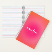 Custom Monogram Notebook – Serif Name With Aura ノートブック (内側)