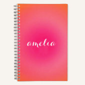 Custom Monogram Notebook – Serif Name With Aura ノートブック (正面)
