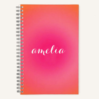Custom Monogram Notebook – Serif Name With Aura ノートブック