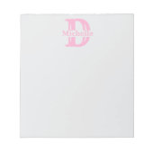 Custom Monogram Notepad - Create Your Own Sticky ノートパッド (正面)