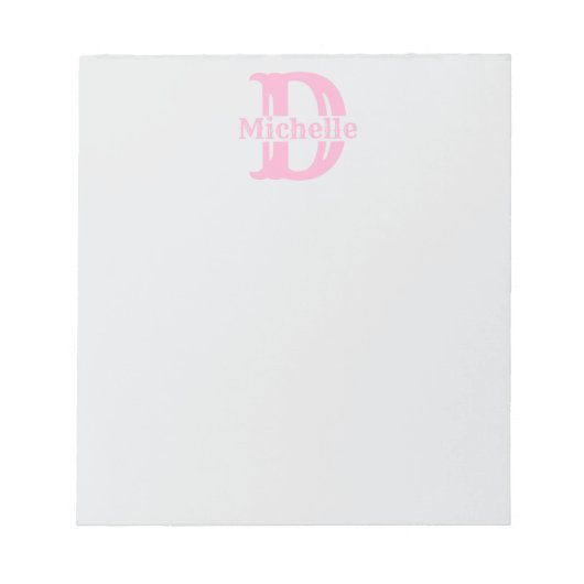 Custom Monogram Notepad - Create Your Own Sticky ノートパッド (正面)