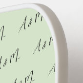 Custom Monogram Pattern and Text  ピックルボールラケット (左詳細)