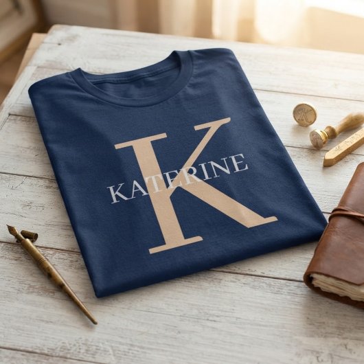 Custom Monogram Personalized Initial Name Tシャツ