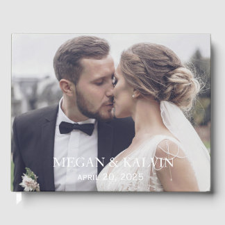 Custom Monogram Photo Wedding Guest Book ゲストブック