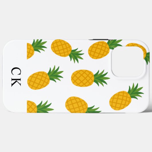 Custom Monogram Pineapple Case-Mate iPhone Case iPhoneケース (裏面 (横))
