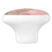 Custom Monogram Pink Floral Ceramic Knob セラミックノブ (側面)