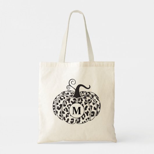Custom Monogram Pumpking  Leopard Print Tote Bag トートバッグ (裏面)