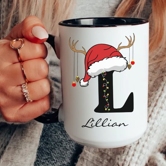 Custom Monogram Santa Claus Mug Gift for Friends マグカップ