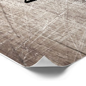 Custom Monogram Senior Portrait Rustic Collage ポスター (角)