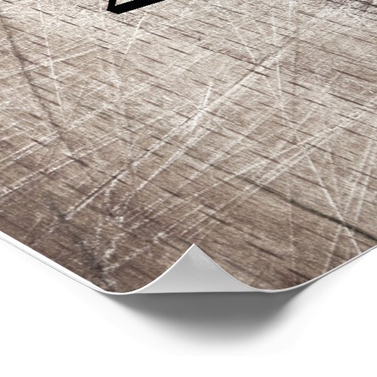 Custom Monogram Senior Portrait Rustic Collage ポスター (角)